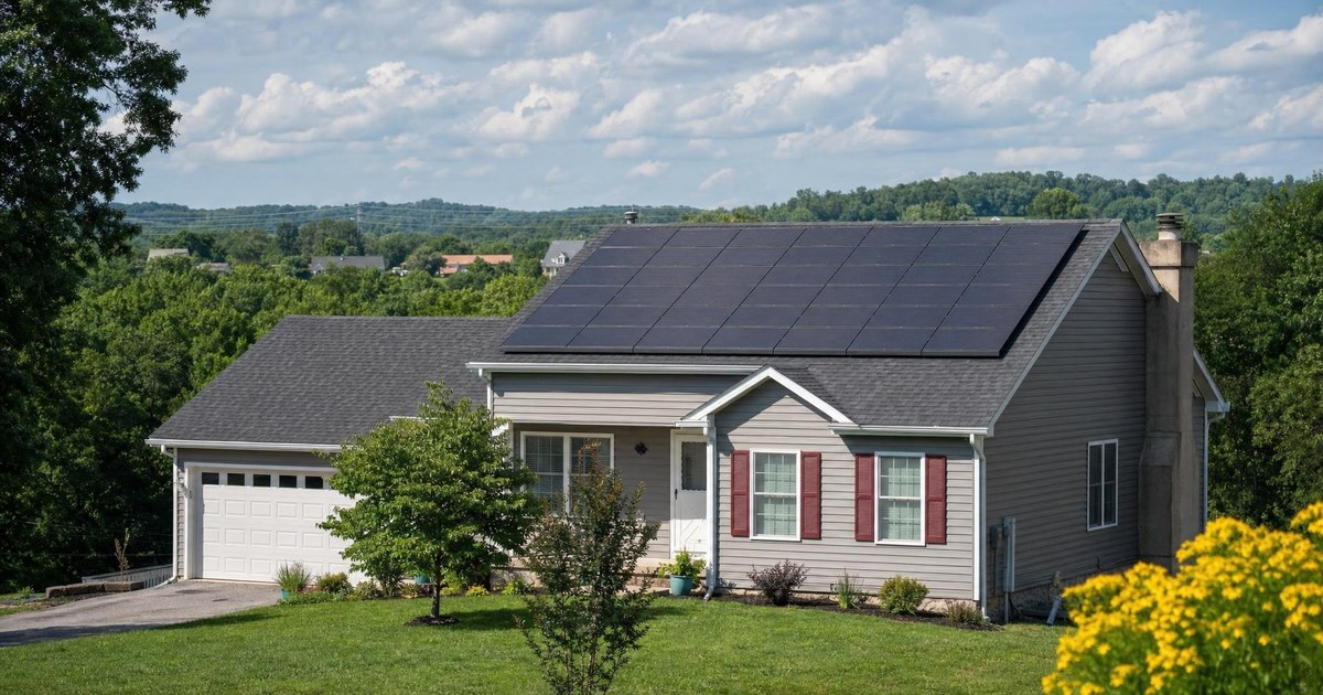 Rooftop solar on a Kentucky home